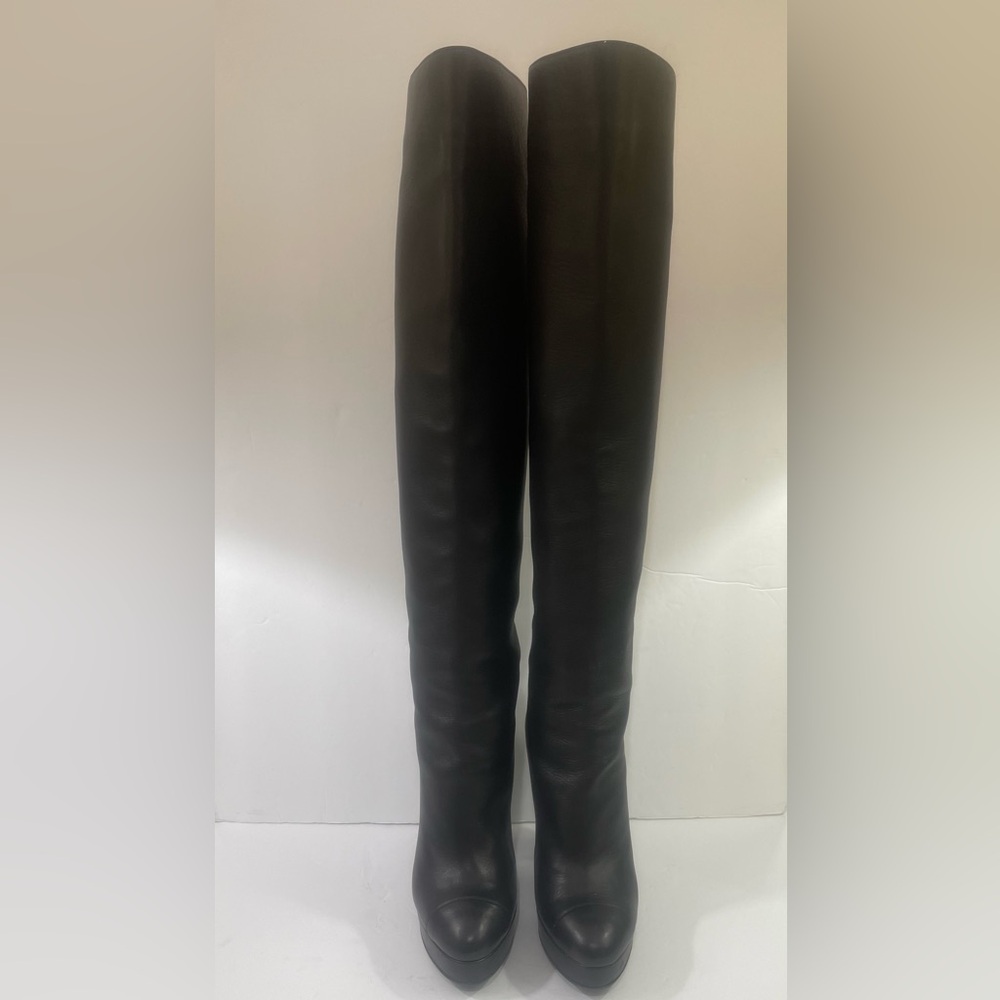 Chanel Cap Toe Over the Knee Platform Boots - Picture 9 of 16